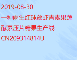 一种雨生红球藻虾青素果蔬酵素压片糖果生产线